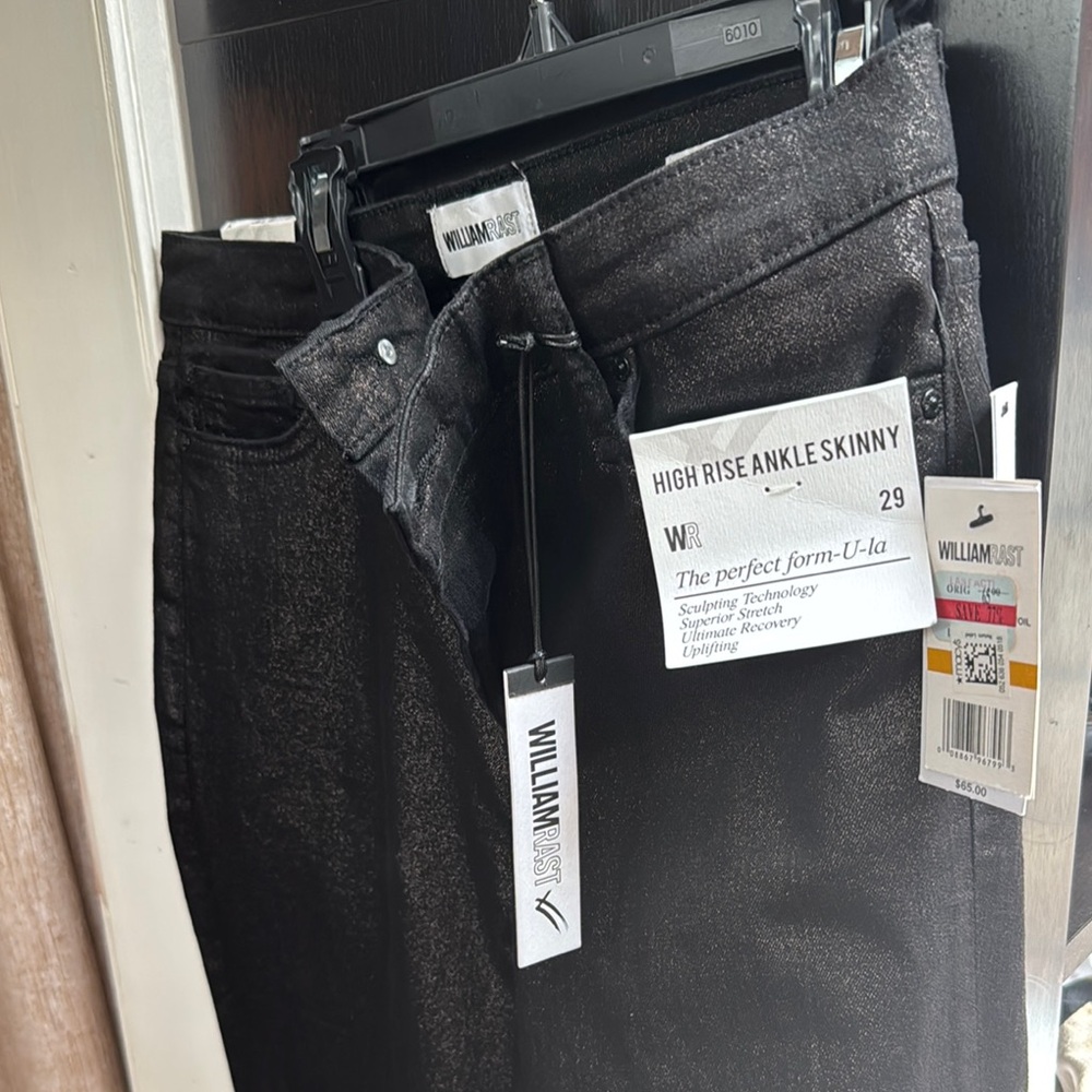 William Rast Black High Rise Ankle Skinny Jeans